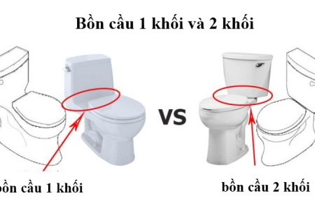 Nên chọn mua loại nào bồn cầu 1 khối và 2 khối ?