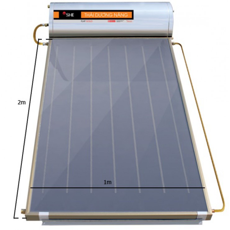 Bản vẽ máy nước nóng năng lượng mặt trời Sơn Hà 150 lít tấm phẳng