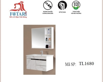 TN1680- Tủ nhựa PVC vân đá trắng 800x470x450
