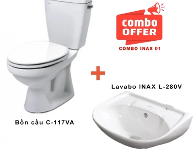 Combo thiết bị vệ sinh INAX 01 C-117VA + L-280V