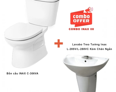 Combo thiết bị vệ sinh INAX 08 C-306VA + L-285V/L-288VC