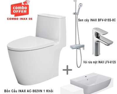 Combo thiết bị vệ sinh INAX 06 AC-902VN+AL-345V+LFV-612S+BFV-615S-8C