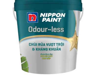 Sơn nội thất NIPPON ODOUR-LESS Chùi Rửa Vượt Trội và Kháng Khuẩn 15 Lít